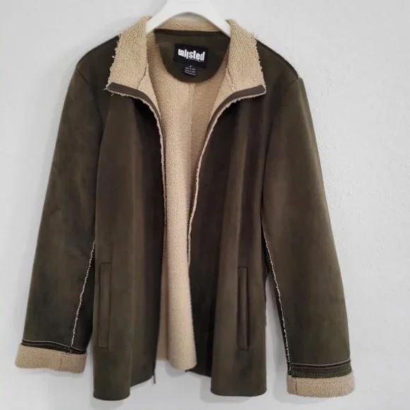 Unlisted by Kenneth Cole Faux Suede Jacket SZ M - Picture 2 of 6